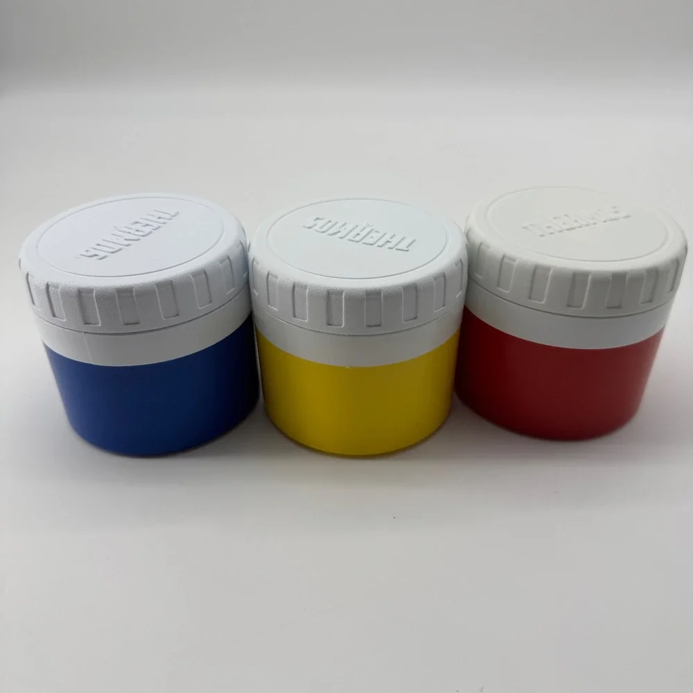 Vintage Thermos Insulated Jars Set of‎ 3 Red Blue Yellow 1155 1155/4